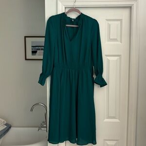 Modcloth Teal Emerald Long Sleeve Dress - NEW